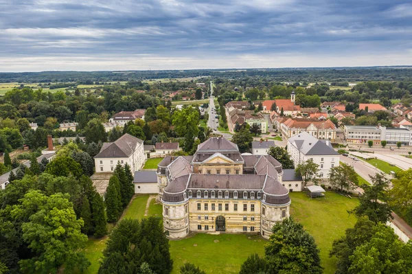 Luchtfoto Van Het Prachtige Batthyany Kasteel Kormend — Stockfoto