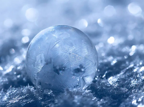 Burbuja Congelada Nieve — Foto de Stock