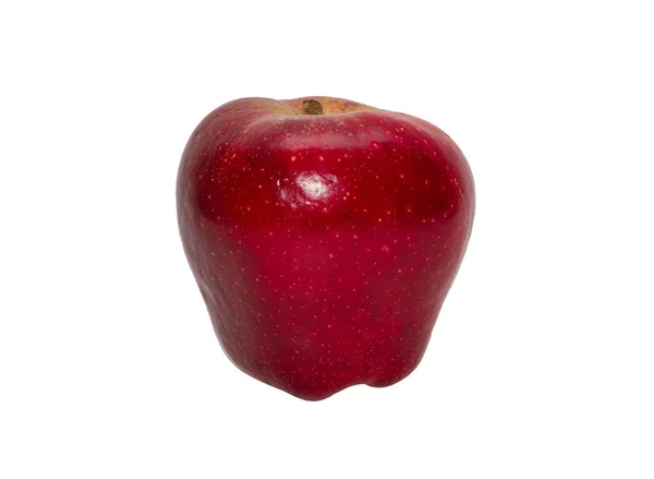 Rote Äpfel Nahaufnahme Auf Weißem Hintergrund — Stockfoto