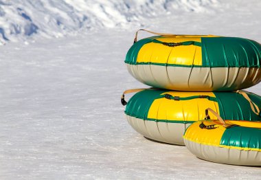 Kar kayak yakın çekim için boru