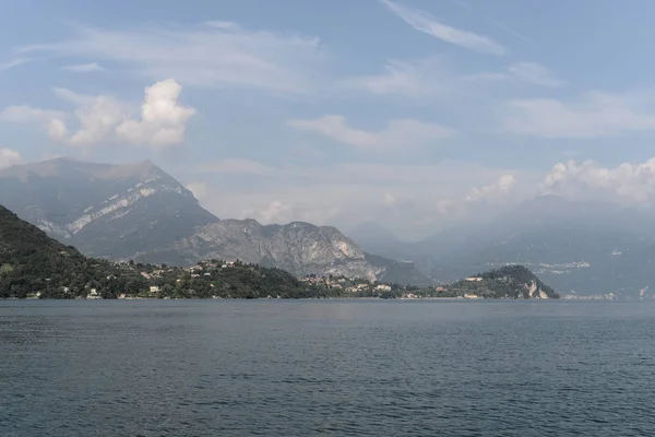 科莫湖和阿尔卑斯在背景下 伦巴第地区 意大利 — 图库照片