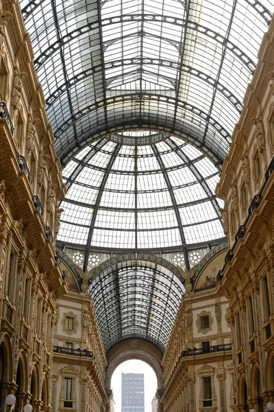 Galleria Vittorio Emanuele II Milano-szklany dach. Obrazek Stockowy