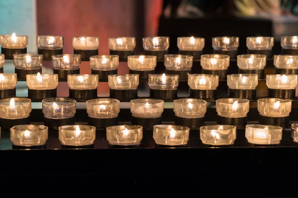 Religion Candle Cathedral Selective Focus — Stock Photo, Image