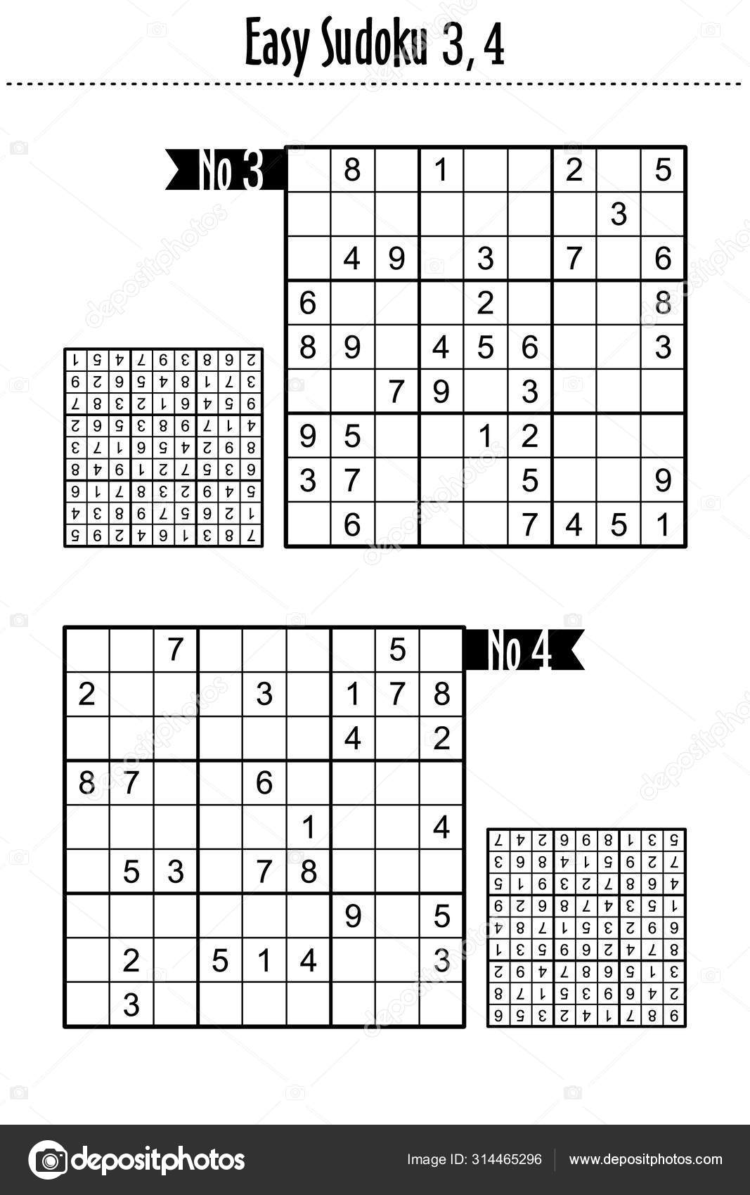 Easy Sudoku Puzzles Suitable Kids Beginners Just Relax Answers Included Stock Vector Image By C Ratselmeister 314465296