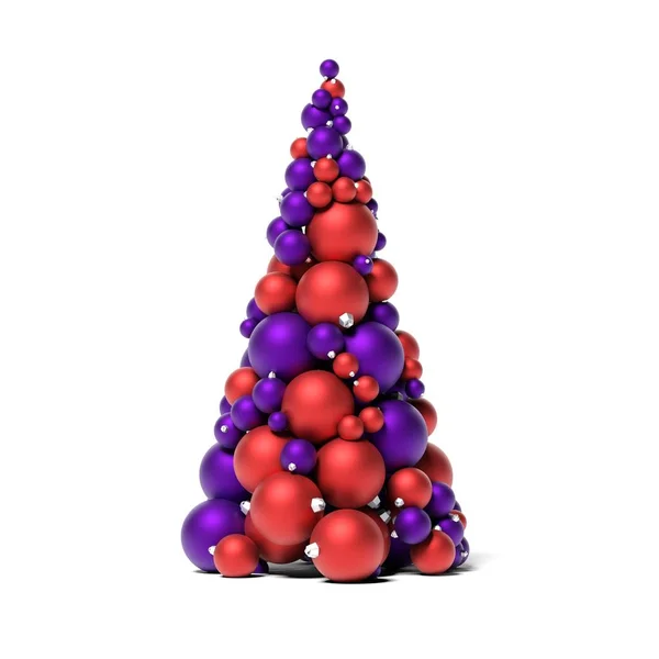 Arbre Noël Fait Avec Des Boules — Photo