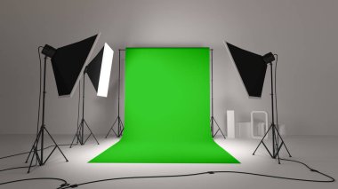 softbox ve arka plan ile fotoğraf stüdyosu