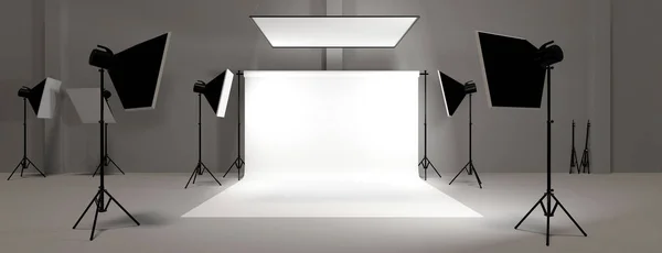 profesyonel fotoğraf stüdyosu 3D render