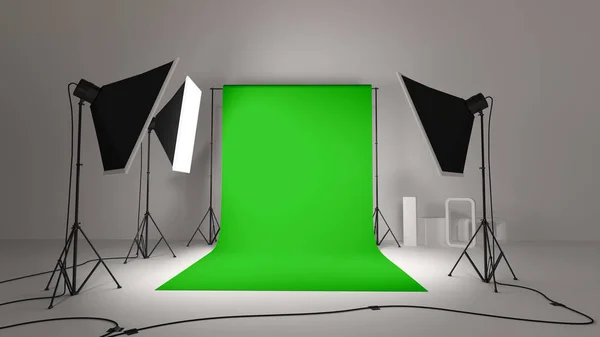 Studio Foto Con Softbox Sfondo — Foto Stock