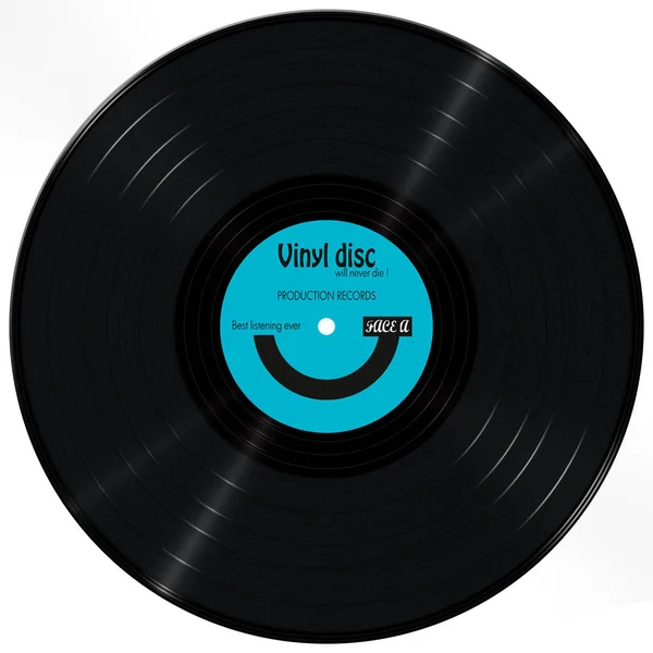 Vinyl Disc White Background — Stock Photo, Image