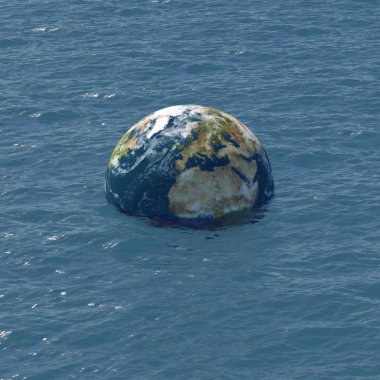 Dünya uzaydan gelen rahatlama ve bulutlar manzaralı