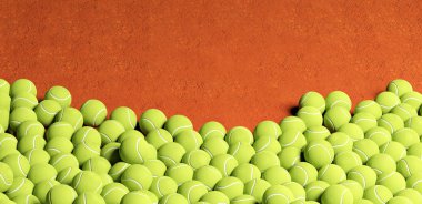 3D render çok tenis topları