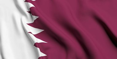 Katar bayrak detayları ile