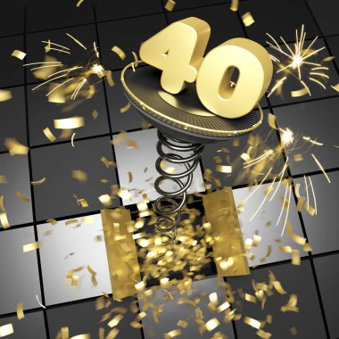 İlkbaharda 40. yıl dönümü illüstrasyonu