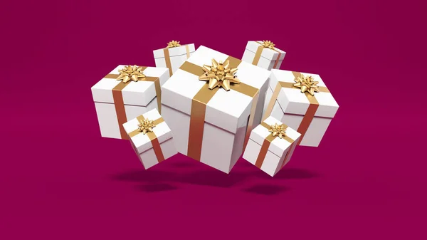 Renkli arka planda Noel hediyesi