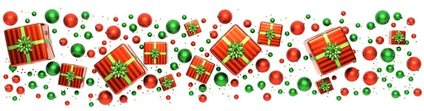 Weihnachtsgeschenke Weißer Hintergrund Rendering — Stockfoto