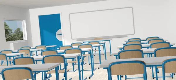 Rendering Back School Coronavirus Classroom — Stock Photo, Image