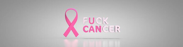 U can fuck cancer text illustration 3D rendering