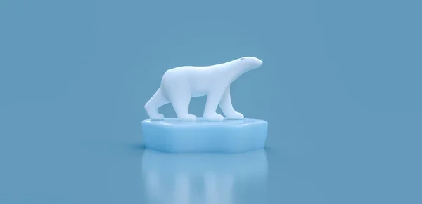 Oso Polar Una Pequeña Representación Iceberg — Foto de Stock