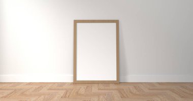 beyaz duvardaki resim çerçevesi