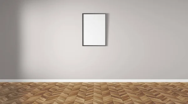 Picture Frames White Wall Rendering — Stock Photo, Image