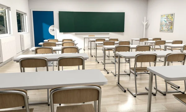 Retour École Classe Vide Rendu — Photo