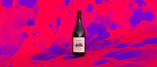 Bottle Beaujolais Nouveau French Tradition Rendering — Stock Photo, Image