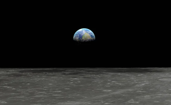 Που Φαίνεται Από Φεγγάρι Απόδοση Στοιχεία Αυτής Της Εικόνας Που — Φωτογραφία Αρχείου