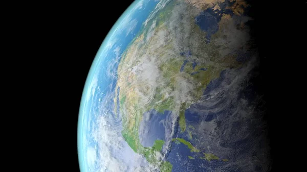 从太空看到的北美洲 美国航天局提供的这一图像的要素 — 图库照片