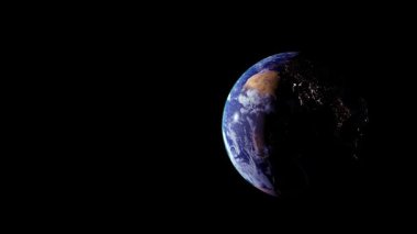 Çok yavaş dönen gezegen Dünya - Avrupa bölgesi, Kuzey Amerika - 3D görüntüleme