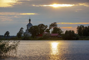 Nilo-Stolbenskaya çöl, göl Seliger, Tver bölgesi, Rusya çapraz yüceltme Kilisesi