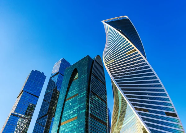 Moskau City - Blick auf Wolkenkratzer Moscow International Business Center. — Stockfoto