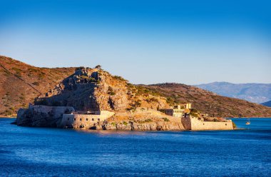 Spinalonga, Crete, Yunanistan ada kale