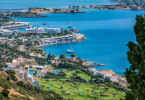 Vue sur la baie de Mirabello et Elounda, Crète, Grèce — Photo