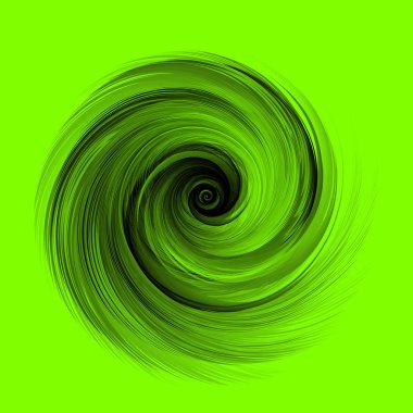 Siyah tüy vektör çizim yeşil arka plan - renk yıl 2019 kavramının üzerinde yuvarlak gerçekçi soyut