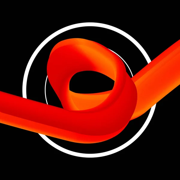 Paint Brush Vibrant Texture Black Background Vector Red Orange Line — Stock Vector