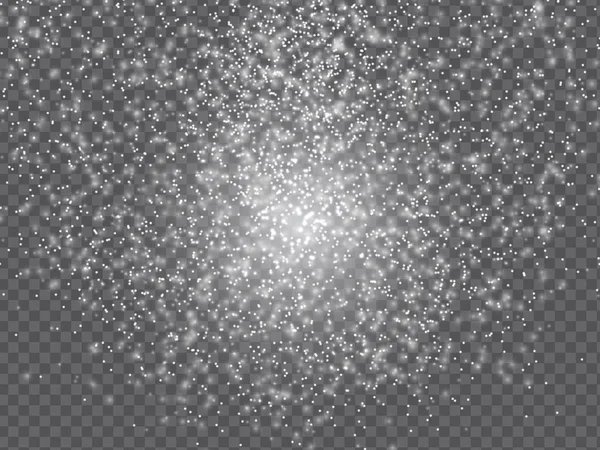 Blanc Étincelle Paillettes Effet Lumière Spécial Particules Poussière Magique Étincelantes — Image vectorielle