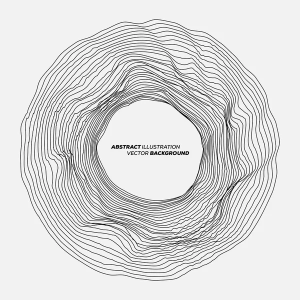 抽象背景的最小设计背景 许多具有噪声效果的随机圆环 音乐专辑封面的矢量插图模板 — 图库矢量图片