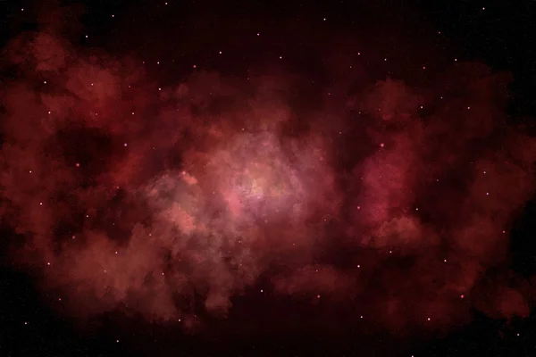 Universo cheio de estrelas, nebulosas e galáxias - Ilustração — Fotografia de Stock