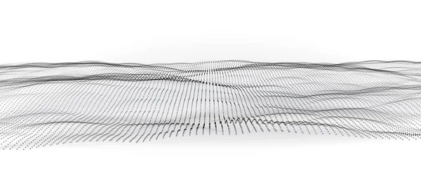 3d 데이터 기술 배경입니다. 음악 추상 그림입니다. 음파를 보여주는 음악에 대 한 이퀄라이저입니다. 벡터 디자인 — 스톡 벡터