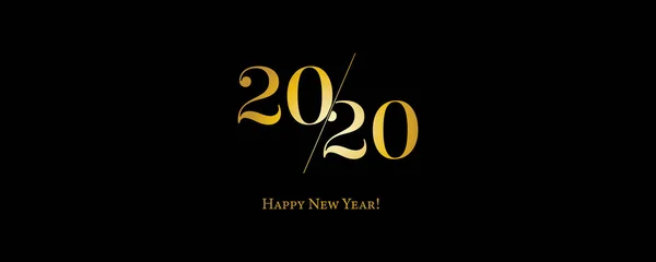 2020 Logo Happy New Year Background. Šablona návrhu brožury, Plakát, Karta, Banner. Vektorová ilustrace. — Stockový vektor