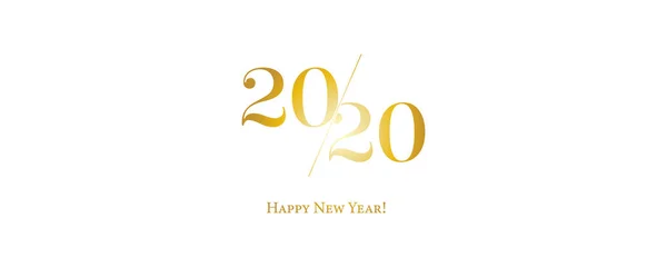 Λογότυπο 2020 Καλή Χρονιά. Πρότυπο σχεδιασμού φυλλαδίων, αφίσα, κάρτα, πανό. Εικονογράφηση διανύσματος. — Διανυσματικό Αρχείο