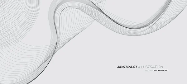 Fundo Geométrico Abstrato Com Linhas Onda Lineares Dinâmicas Ilustração Design — Vetor de Stock