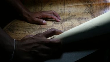 Vintage eski Haritası yakından 