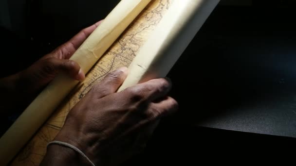 Gros plan d'une vieille carte vintage  