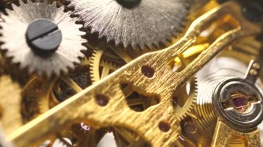 Bir iç saati mekanizması yakın çekim