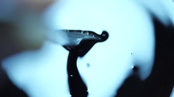 Ανακατεύοντας Νερό Σιγά Σιγά Ένα Ποτήρι — Αρχείο Βίντεο