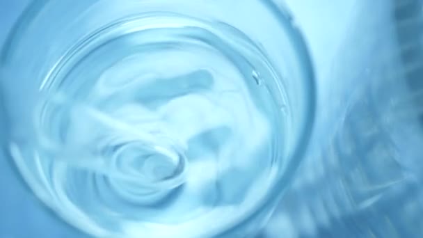 Stirring Water Slowly Glass — Stock Video