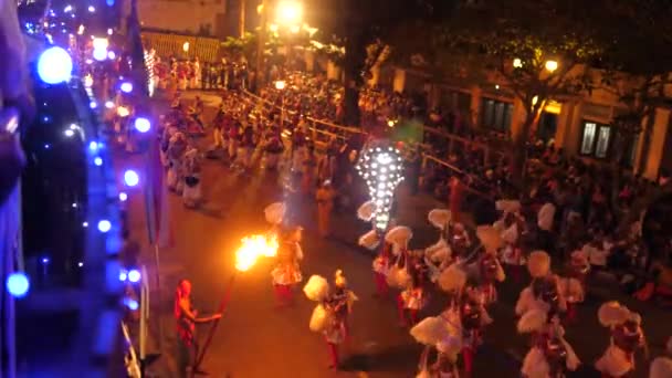 Kandy Sri Lanka Agosto Tradizionale Asala Perahara Festival 2018 Sri — Video Stock