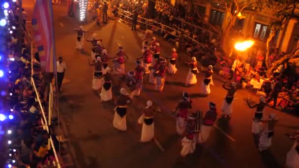 Kandy Sri Lanka Ago Festival Tradicional Asala Perahara 2018 Sri — Vídeo de Stock