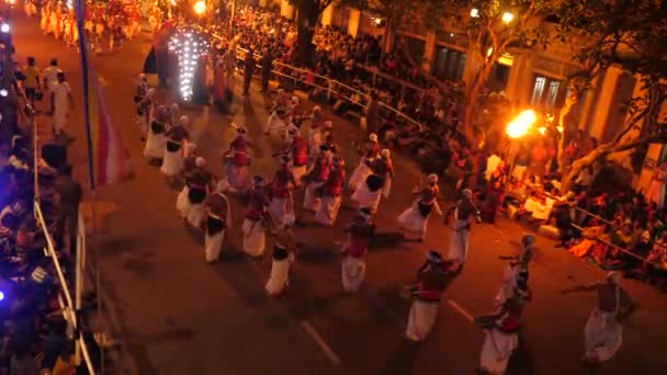 Kandy Sri Lanka Agosto Tradizionale Asala Perahara Festival 2018 Sri — Video Stock